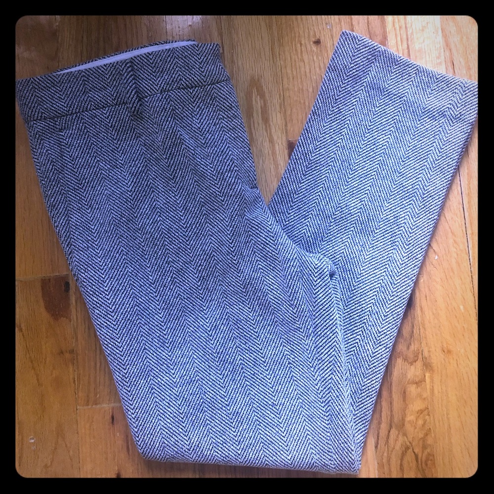 Ann Taylor skinny ankle herringbone pants 2P NWT